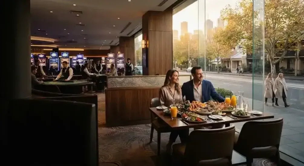 Salon bar and seating